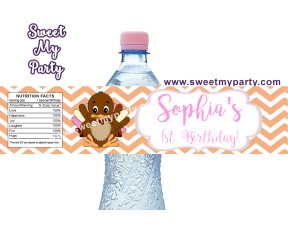 Turkey birthday water bottle labels,(002)